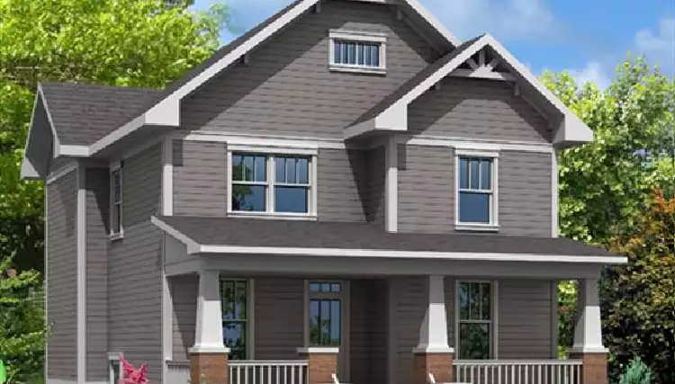 image of 2 story traditional house plan 7190